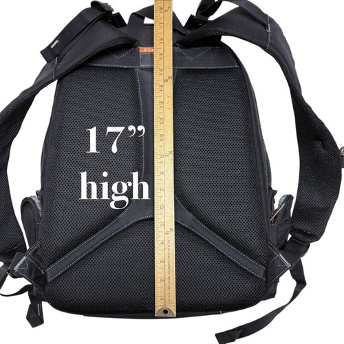 backpack daypack computer bag EVERKI black w/orange accent 17x13x8 2.9 lbs - Afbeelding 8 van 24