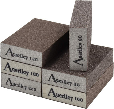 Sanding Sponge, Auerllcy 6 Pieces 60/80/100/120/180/220 Grit Sanding Blocks Asso