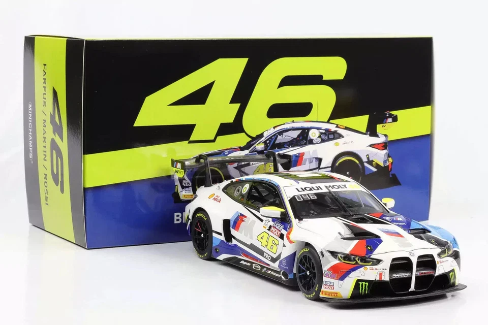 Modelo Auto 1:18 MINICHAMPS valentino rossi BMW M4 GT3 Bathurst 2023 Die Cast - Imagen 3 de 4