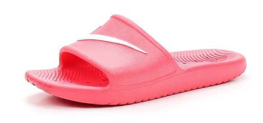 pink and white nike sandals