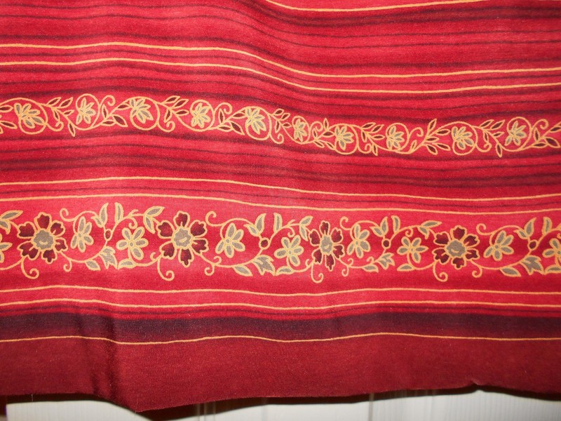 Worthington Size 14P wrap skirt in red and orange, petites above the knee
