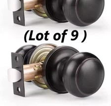 Probrico Oil Rubbed Bronze Passage Door Knob Handles DL609BKPS (9 PK)