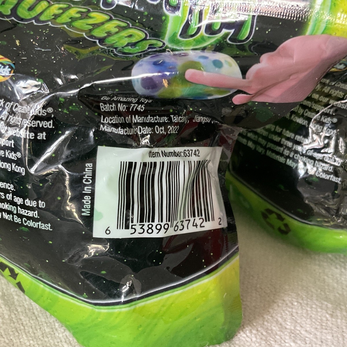 Goozooka Squeezers Foam Ball Green New Creative Kids Squeeze