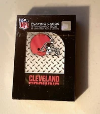 NFL Cleveland Browns Playing Cards - Diamond Plate Design 52 cards + 2 Jokers
