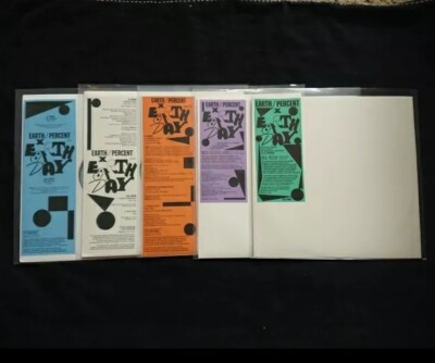 EARTH PERCENT VINYL EARTH DAY BRIAN ENO LTD ED BIOPLASTIC SET OF FIVE 12'' MAXI