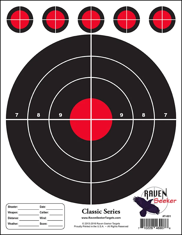 RAVENSEEKER "150" Range Shooting Pistol / Rifle TARGETS! Stock-up Now! HOT! [D: 07]