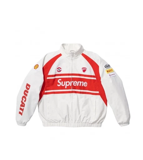Veste de piste Supreme Ducati gris clair XL EN MAIN EXPÉDIÉES DÈS QUE POSSIBLE coque de course