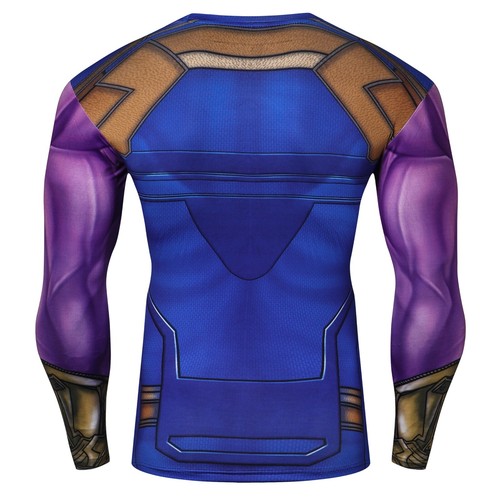 Mens Compression Superhero Top Base Layer Gym Long Sleeve Shirt Running Thermal - Picture 28 of 37