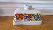 Retro Cheese dish Gaytime Lord Nelson Pottery flower power collectible vintage
