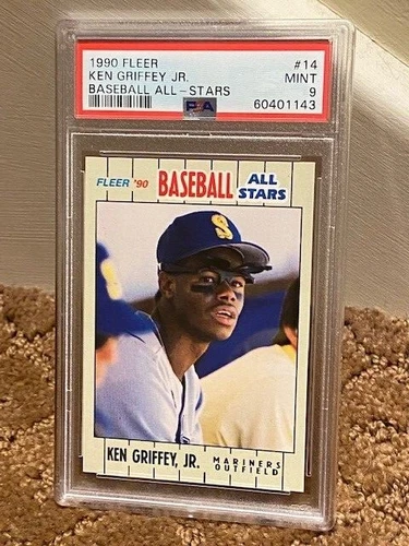 1990 Fleer All-Stars Ken Griffey Jr. PSA 9 #14 TOUGH Card LOW POP NEWCLEAN CASE