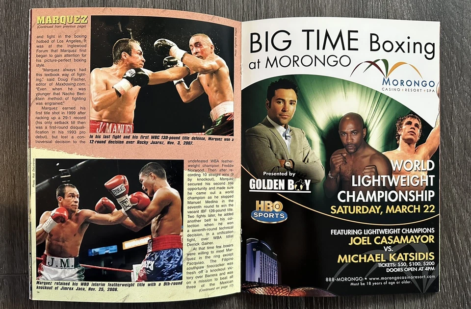 Manny Pacman Pacquiao vs Juan Manuel Marquez 2 Boxing Program - Image 3 of 3