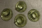 Set of 4 TEA CUP & SAUCER VTG Anchor Hocking SORENO AVOCADO Green Glass 8pc