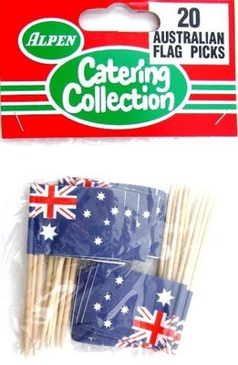 Australian Flag Toothpicks 20 Pack (9310720605555)