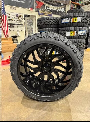 22x12 TIS 544B WHEELS RIMS 33" MT TIRES FORD F150 SVT FX4 EXPEDITION 6x135 - Picture 2 of 3