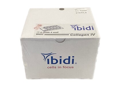 (15) IBIDI µ-Slide 4-Well Chambered Coverslips for Cell Culture Microscopy 80422