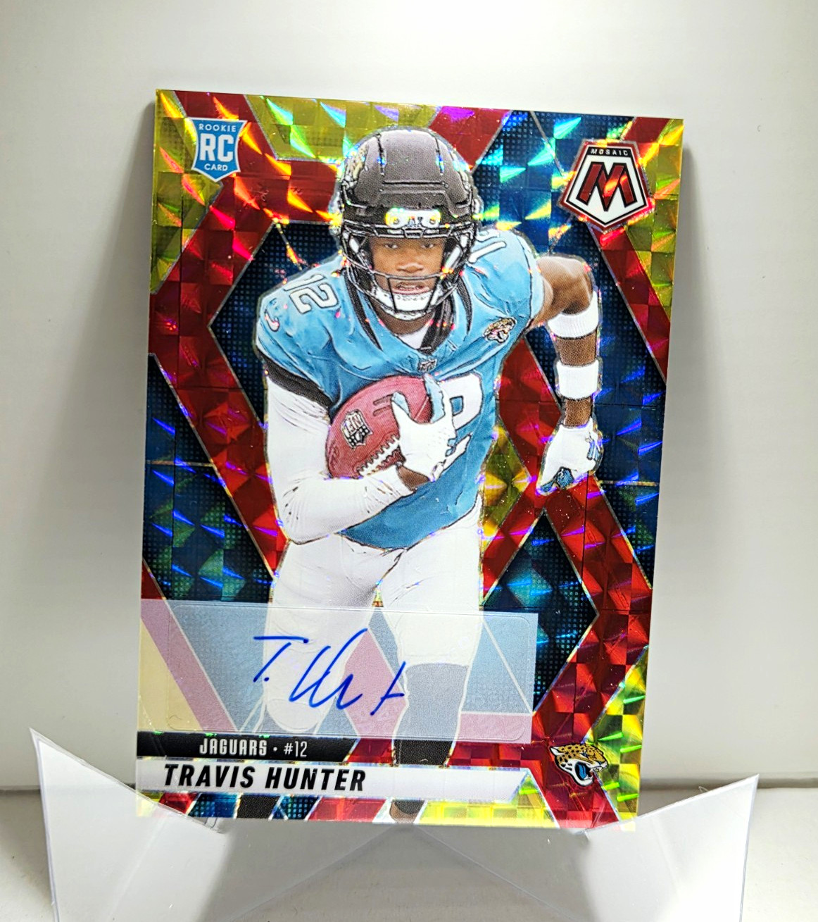 Panini 2025 Panini Mosaic Football Travis Hunter Rookie Auto #301 Jaguars SSP