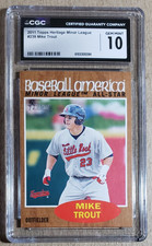 2011 Topps Heritage Minor League Mike Trout CGC 10 Baseball America #239