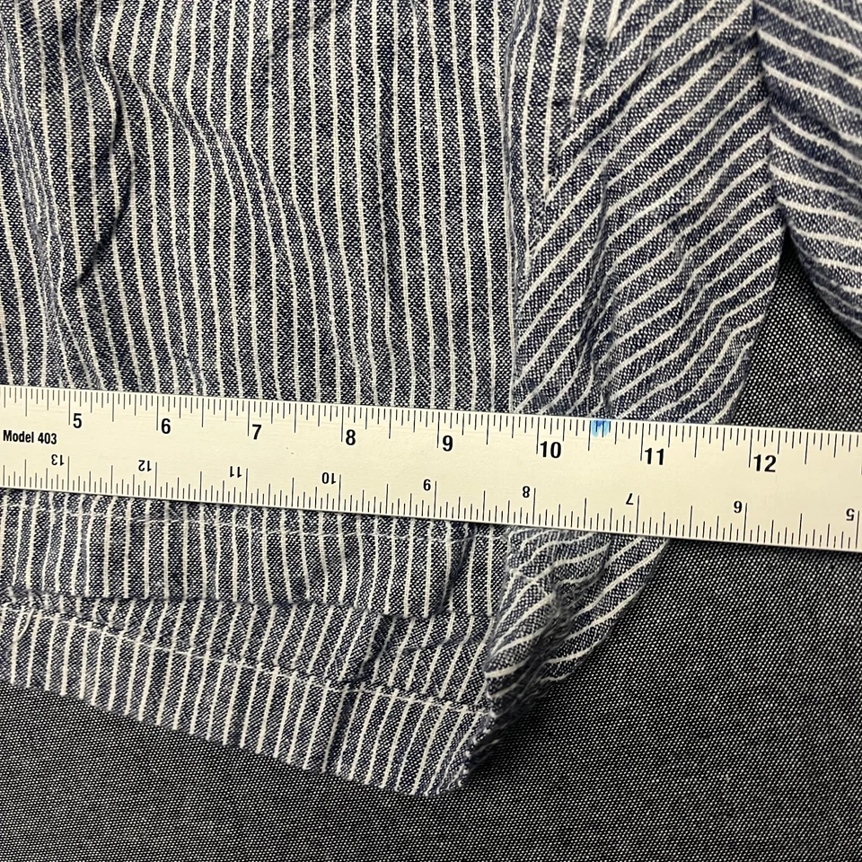 Pantalones Cortos Para Mujer Per Se Talla 2X Azul Blanco Rayas Cordón Cintura Elástica Foto 4 de 4