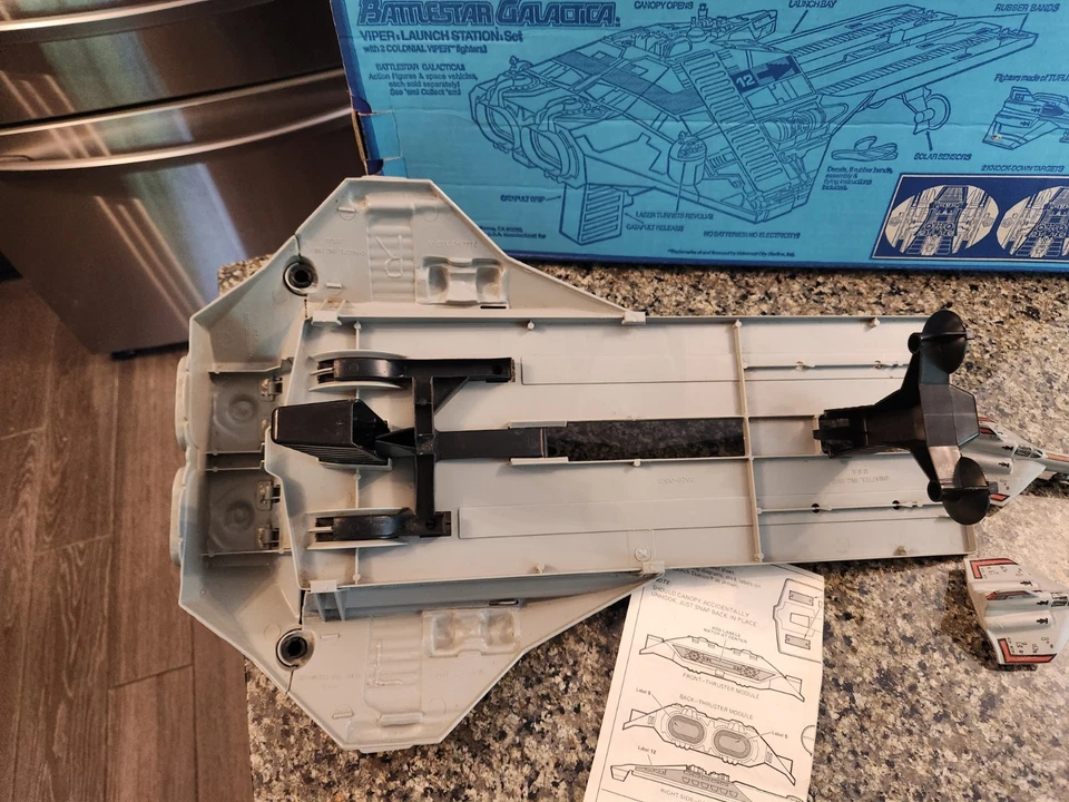 Vtg Mattel 1978 Battlestar Galactica Viper Launch Station COMPLETE Instructions - image 4 of 4