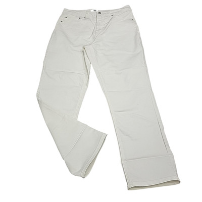 Frye Womens Button Zip Fly High Rise Straight Jeans w Pockets Size 10/30 Ivory