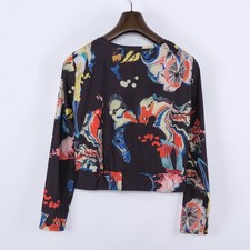 Desigual Women's Top Size L Floral Cropped 21WWTKBG