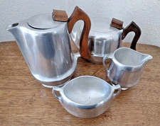 Picquot Ware set: swage line  T6 teapot coffee/ water pot milk jug sugar bowl