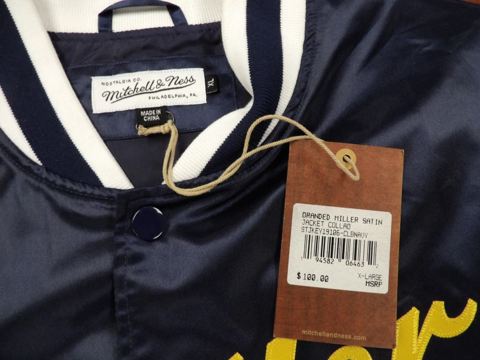 CHAQUETA MITCHELL & NESS X MILLER LITE OSO SATINADO LIGERA ABOTONADA TALLA XL Foto 3 de 4