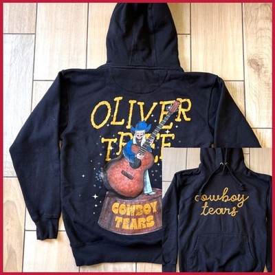REPRINT - OLIVER TREE Cowboy Tears Black Pullover Hoodie Sweater Shirt