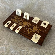 Rare Japanese Shibayama Whist Counter Meiji Era 1868-1912