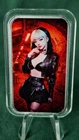 Bullion Baddies 1 oz Fine Silver Bar "Livia Leather" Sexy Nice Version W/COA