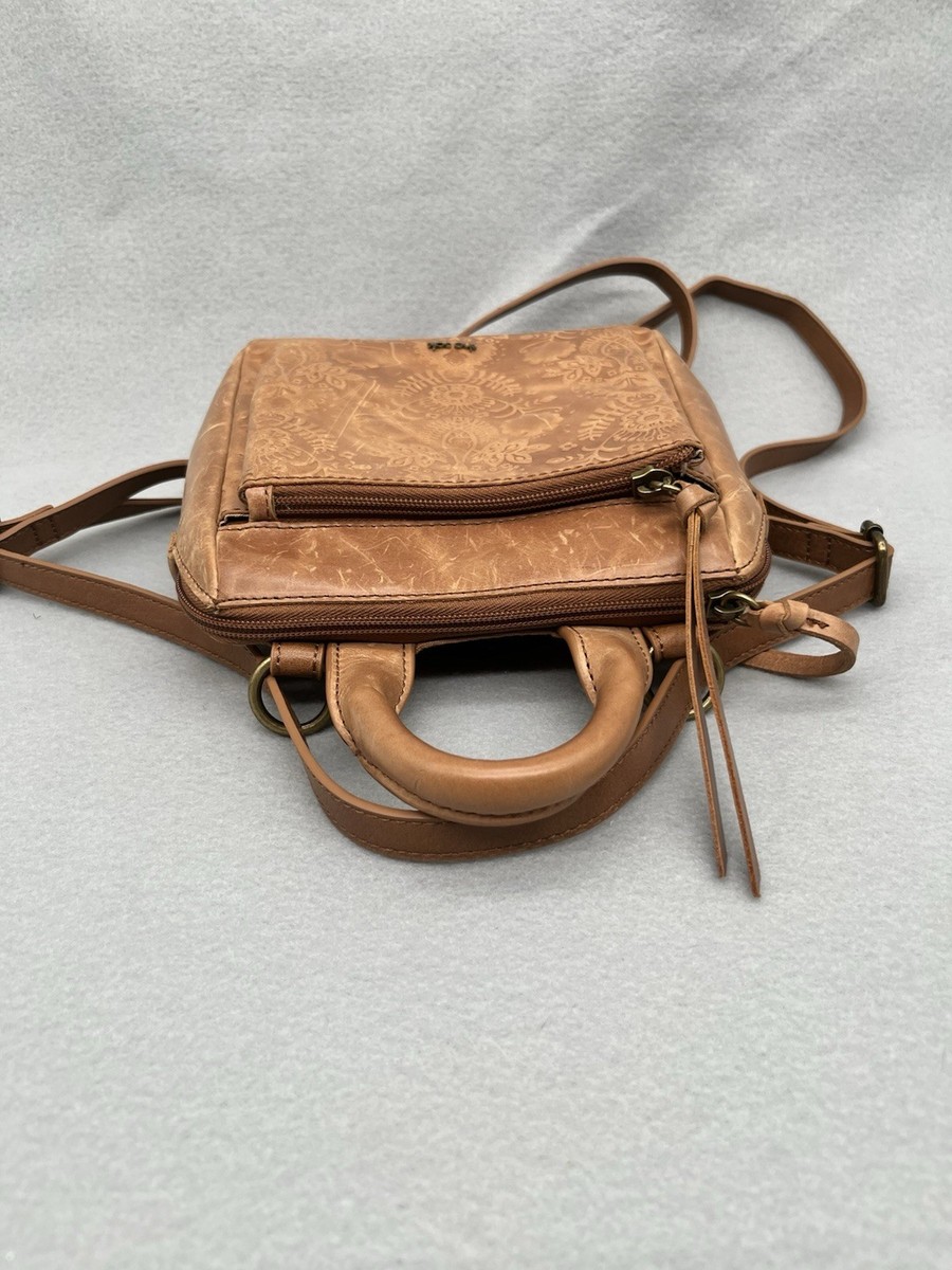 Sak Tan Leather Loyola Mini Convertible Backpack Purse  display picture 3