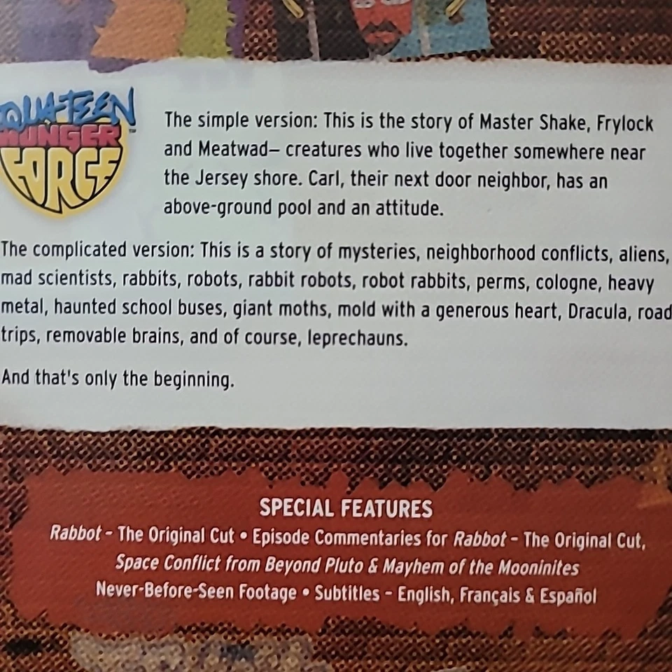 Aqua Teen Hunger Force Volume One DVD Adult Swim Cartoon Network FREE SHIPPING - Image 3 of 4