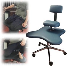Ergonomic Kneeling Cross-Legged Desk Chair w Backrest Swivel Adjustable Delivery