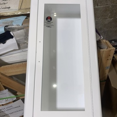 JL IndustryAmbassador 10 Lbs Fire Extinguisher Cabinet 24x 10.5 X 6 White Steel