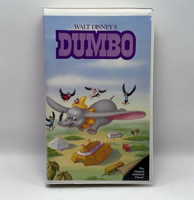 Dumbo VHS Disney Video Tape Black Diamond Classics Pink VTG Clamshell Nearly New