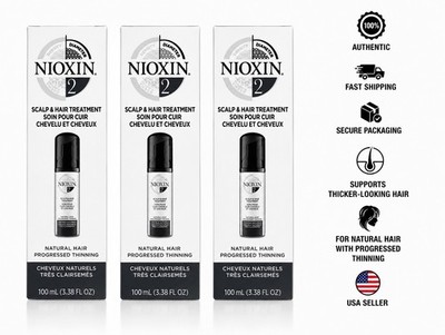 Nioxin System 2 Scalp & Hair Treatment 3.38 fl oz 100ml Trio Pack