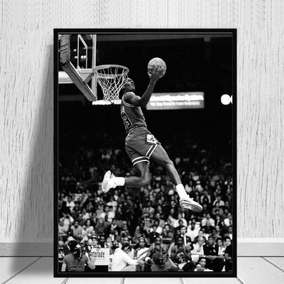 Michael Jordan Dunk Poster Foto Chicago Bulls NBA Wandbild Canva Wohnkultur