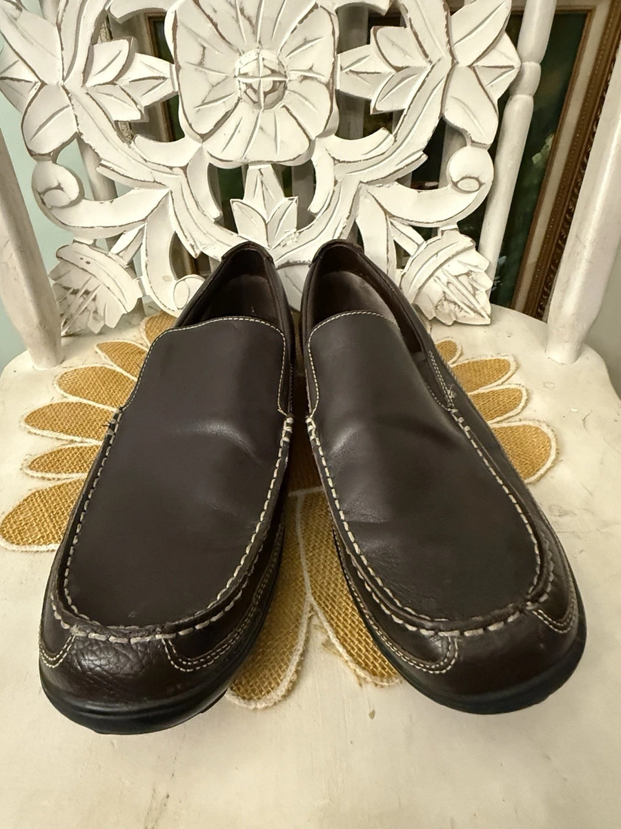 Cole Haan Tucker Venetian 9.5W Dark Brown Leather Slip-On Loafers Casual Cole Haan Brown Tucker Venetian Casual Shoes for Men for  main image 4