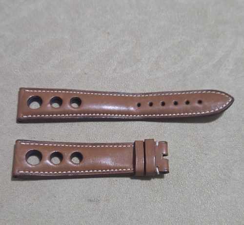 Chopard Watch Straps Leather Holed 21mm Brown Swiss Geneve Wristwatch OEM 120/85 - Picture 7 of 8