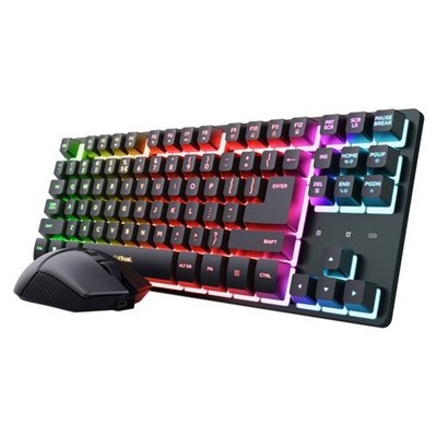 Trust Tastatur und Maus GXT 832 Thado Combo TKL Black