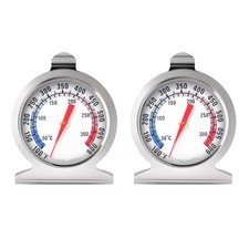 2X Oven Thermometer 50-300 C/100-600 F Stainless Steel Food Meat Temperature