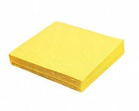 80X Servietten 33 X 33 Cm 1/4-Falz 3-Lagig Gelb