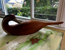 Alcoli Railroad Wooden Duck Hunting Decoy Marked "Property of" Alcolu SC