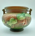 Roseville Pottery Fuchsia 645-3 Brown Jardiniere Planter 1938 Vintage Art USA
