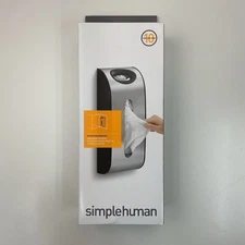 simplehuman Wall Mount Grocery Bag Dispenser Brushed Stainless Steel KT1166