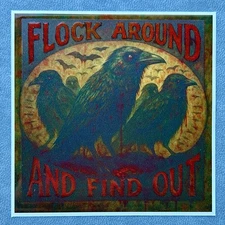 Crow Sticker - Flock Around And Find Out 3 Inch Vinyl Decal FAFO