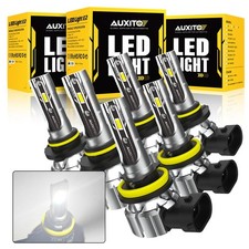 AUXITO H11 9005 LED Headlight Kit High Low Beam Bulbs Super Bright 6500K White