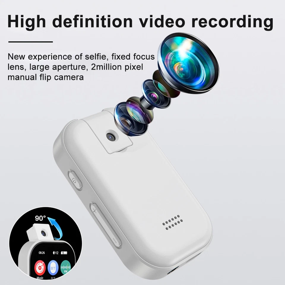 0GB White MP3 Music Player With Camera 2.01in Touchscreen Metal Frame Porta HEN - Image 4 of 4