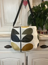 Hobo shoulder bag, cross body-new HANDMADE -Orla Kiely Ochre Multi Stem Oilcloth
