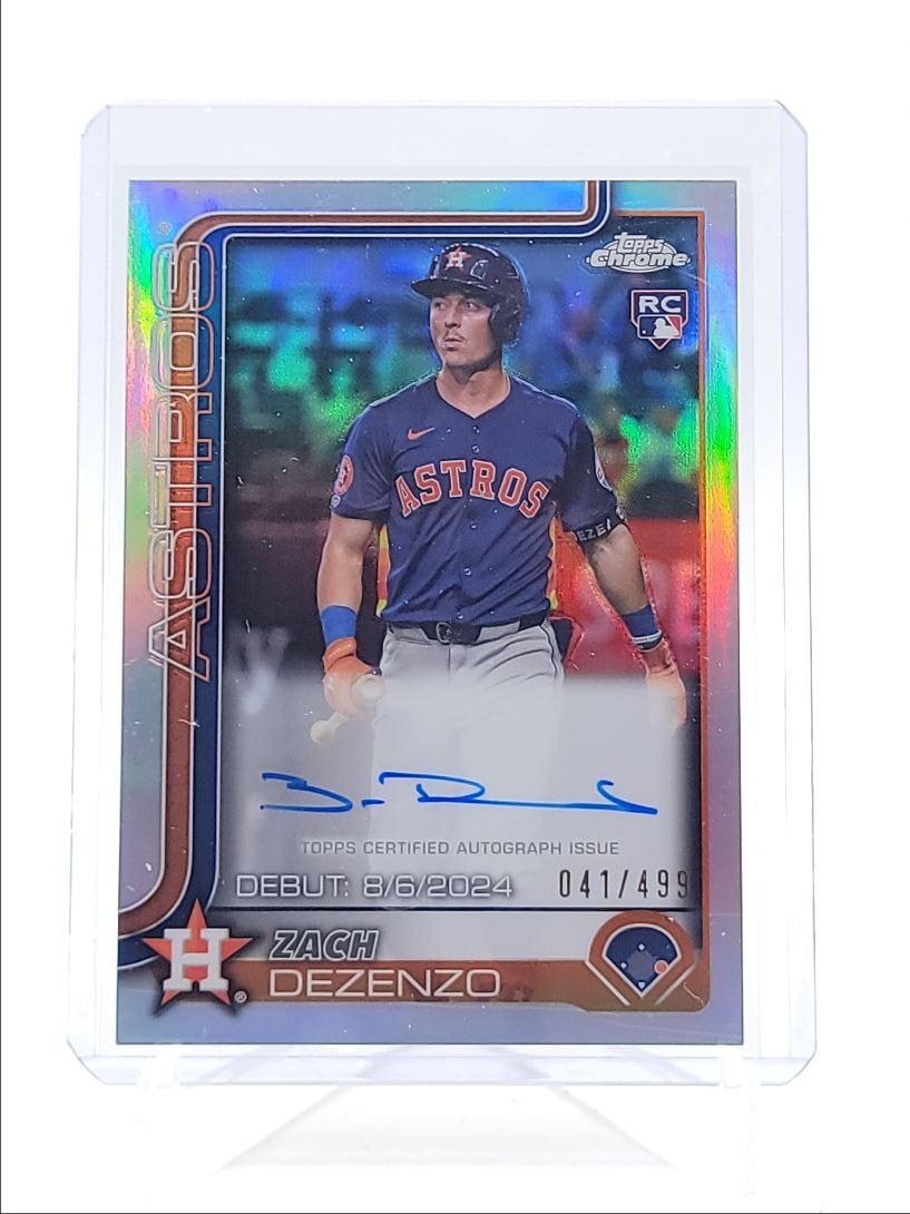 ZACH DEZENZO 2025 TOPPS CHROME ROOKIE DEBUT REFRACTOR A RC AUTO /499 Q3855